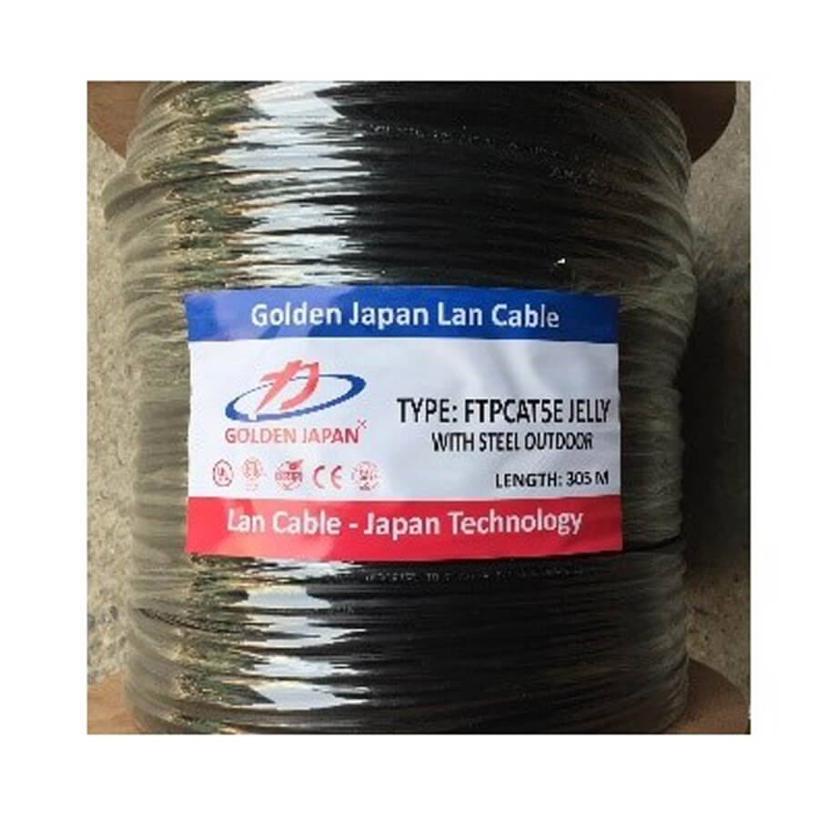 Cáp mạng dây thép treo, có dầu chống ẩm (chống nhiễu) Golden Japan FTP CAT.5E